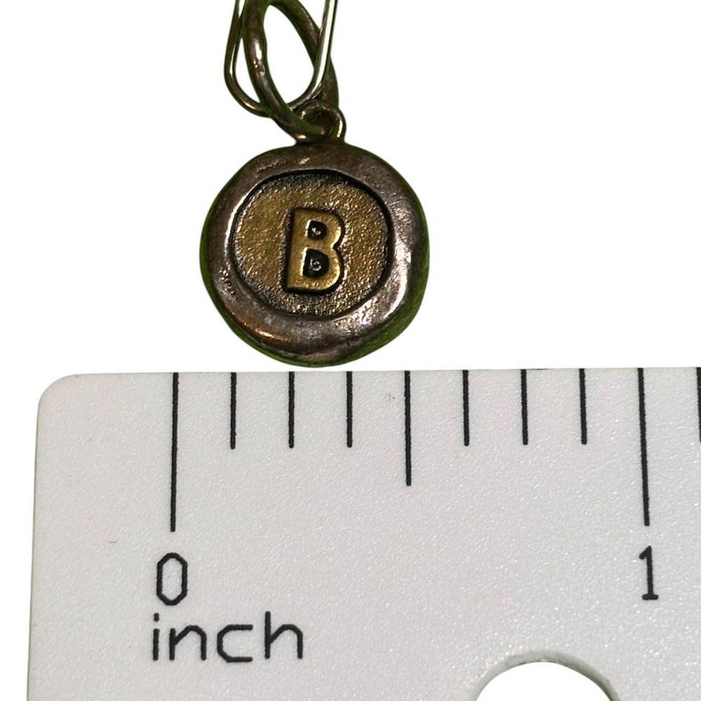 Waxing Poetic Camp Charm Initial B Pendant Mixed Metal Sterling Silver Brass